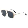 Nuevas Gafas de Sol Cuadradas de Moda Europeas y Americanas para Hombre, Gafas de Sol Estilo Punk Retro con Montura de Metal y Doble Puente para Hombre, Transfronterizo
