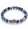 Pulsera de Pata de Perro de Piedra Natural para Hombres y Mujeres, Pulsera Elástica de Perlas para Parejas, Joyería de Moda Tendencia, Pulsera de Lujo Ligero de Gama Alta