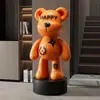 Decoración de Sala de Estar Oso Violento de Moda, Adorno de Pie de Gama Alta y Elegante Junto al Mueble de TV, Regalo de Inauguración de Casa