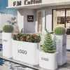Macetero de Acero Inoxidable para Exteriores, Soporte de Flores de Hierro, Maceta para Departamento de Ventas, Plaza de Patio Móvil, Luminaria de Calle Comercial para Calle