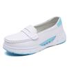 Cuatro estaciones pies no cansados zapatos de enfermera para mujer cómodos suela blanda antideslizantes transpirables de cuero desodorantes aumentados suela gruesa zapatos médicos