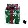 Caja de regalo plegable transfronteriza Caja de regalo de hierro luminosa LED Caja de regalo de Navidad Decoración de Navidad Adornos para hotel