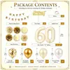 Venta Caliente Transfronteriza Blanco Leche Oro Número 16 Set de Globos Flores de Papel Bolas Niña Adulto Ceremonia Decoración de Cumpleaños Suministros