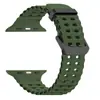 Pulseira de Silicone de Substituição Adequada para Apple Watch Ultra S10/9/8/7/6/5 Marinha de Botão Duplo
