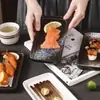 Plato Cerámico Japonés Creativo Plato de Plato Cocina Plato Plano para Sushi Mesa de Restaurante Vajilla Casera Plato Rectangular para Aperitivo Bocadillo Venta al por Mayor