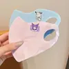 Mascarilla de Protección Solar de Verano para Niños Kuromi Bebé Seda de Hielo Transpirable Protección para Ojos Lavable Linda Mascarilla Facial para Niños y Niñas