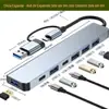 Estação de Docking Tipo-C Transfronteiriça Divisor USB Conversor USB Expansão de Projeção de Tela Carregamento Rápido Pd HDMI para Expansão