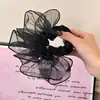 Departamento de ballet de principios de primavera ~ anillo para el pelo de intestino grande de organza negra pequeña falda de abanico cuerda para el pelo de bola cuerda para la cabeza