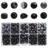 Nova Pedra Redonda de Cristal de 8mm Cor Gradiente Cascalho 10 Caixas Combinação de Contas de Vidro Pulseira de Contas Artesanal DIY