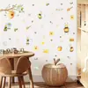 Br1013F Dibujos Animados Lindos Qinhao Abejita Pegatinas de Pared Autoadhesivas Estilo Ins Habitación Infantil Decoración Guardería Pegatinas