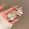Brincos de Franja de Pétalas de Pérola Exquisitos Super Fada Franceses para Mulheres Design de Nicho Retro de Alto Padrão Brincos Versáteis Personalizados