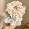 Tecido Liso Cor Morandi Estilo Coreano Acessórios de Cabelo Estilo Ins Gaze Bolha Elástico de Cabelo Flor de Cabelo Elegante Scrunchie