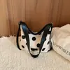 Bolsa de Bolinhas para Mulheres 2026 Nova Moda de Verão Tendência Bolsa Tote para o Dia a Dia Grande Capacidade Ombro Único Transversal Bolsa Saco