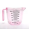 Ferramentas de Panificação Plástico Transparente Copo Medidor Ps Grande Capacidade Copo Medidor 600ml Alça Escala Dupla Face Copo
