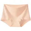 Pantaloncillos tipo boxer de algodón de Xinjiang de tiro medio con ligero control de abdomen, transpirables, hipoalergénicos, alta elasticidad, sin constricción, ropa interior triangular sin costuras para mujer 9024