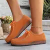 2025 Novos Sapatos Femininos de Grande Tamanho para Comércio Exterior Transfronteiriço, Slip-On Preguiçoso com Elástico Flexível, Dropshipping da Amazon