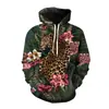 Suéter con Capucha de Moda para Hombre Impresión 3D Serie Bestia del Bosque Streetwear Estilo Europeo y Americano Pulóver Holgado