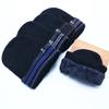 Chapéu Masculino Inverno Jovem Quente Espessado Tricô Lã Estilo Coreano Moderno Forrado com Fleece Outono e Inverno Algodão à Prova de Frio Puxar
