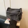 Bolso cruzado de un solo hombro de mezclilla de moda 2026 para mujer, bolso de mano informal con múltiples bolsillos de gran capacidad para el trabajo