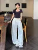 Pantalones vaqueros anchos holgados de estilo retro americano 2026 con diseño de hebilla ajustable en la espalda, nuevos pantalones vaqueros versátiles para mujer