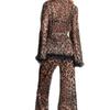 Suministro de Comercio Exterior Transfronterizo Europeo y Americano Nuevo Sexy Estampado de Leopardo Francés Pura Lujuria Salvaje Pijama para el Hogar Set de Ropa Interior Sexy
