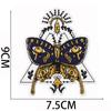 Parches bordados de tela Ojo del Diablo para mujer, pegatinas de decoración de parche bordado para computadora de bruja, pegatinas de bordado con piedra de cristal, planchado, pegatinas de bordado Zhang Zi