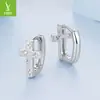 Pendientes Originales Yinziyun de Plata de Ley S925 Cruz de Luz Estelar Pendientes Clásicos Elegantes de Estrella Brillante
