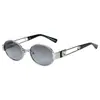 Ps33486 Gafas de Sol de Alto Gama con Nicho Ovalado Retro que Modifican la Forma del Rostro, Gafas de Sol Polarizadas de Metal Anti-UV