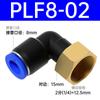 Conector rápido para tráquea recto de rosca interna PCF8-02 rosca interna PLF10-02 codo en ángulo recto L 90 grados