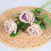 Rosa de Simulación Tacto Único Franela Rosa Decoración Hogar Boda Día de San Valentín Flor de Simulación de Mano Flor Falsa de Mano