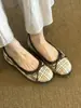 Sapatos femininos Chuyuji estilo francês com laço xadrez, bico redondo, baixos, de um só tom, sapatos Mary Jane da moda, respiráveis, de salto baixo