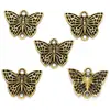 Duplo pendurado borboleta oca DIY liga jóias acessórios pulseira colar pingente decorativo pingente d2129