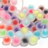 10 peças/pacote Acrílico fosco tingido à mão cor de núcleo redondo miçanga média diy cordão de mão pequeno pingente acessórios atacado