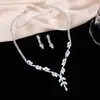 Nuevo Estilo Ins Transfronterizo Lujo Accesible Cadena de Garra de Cristal Super Brillante Collar Pulsera de Celebración de Banquete para Mujer Set Completo de Joyería de Diamantes