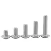 Tornillos de Acero Inoxidable 304 con Cabeza Plana Grande, Tornillos Mecánicos Phillips, Pernos Roscados M2M4M5M6M8 Phillips