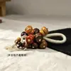Sándalo Madera Maciza Talla Fruta de la Gran Cosecha Calabaza de los Múltiples Tesoros Llavero Tejido Colgante Decoración de Bolsa Fábrica de Origen