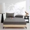 Otoño e Invierno Estilo 80S Sábana Ajustable de Algodón Cepillado Grueso, Minimalista Color Sólido 100% Algodón Puro Cubre Cama, Venta al por Mayor de Artículo Único