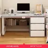 Escritorio de jefe, juego de escritorio y silla de oficina con cajones, escritorio de computadora para el hogar, escritorio de oficina de escritorio simple y moderno