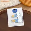 Pinza para el Cabello Triángulo con Letra de Oso y Conejo de Otoño e Invierno, Linda y Dulce de Dibujos Animados, Pinza de Pato, Pinza Versátil para Mechones Rebeldes, Pasador