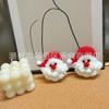 Broche de Papá Noel Tejido a Mano con Ganchillo, Decoración de Regalo de Hilo, Lazo de Regalo de Navidad