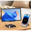 Soporte para teléfono móvil para escritorio, mesita de noche, tableta, transmisión en vivo, aspecto metálico, universal, ajustable, soporte plegable