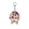 Periféricos de Anime Crayon Shin-Chan Nohara Shinnosuke Xiaobai Nini Fumou Chaveiro Pingente de Acrílico
