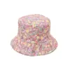 Sombrero de Pescador de Doble Cara de Ultramar, Estilo Universitario Pequeño Floral para Exteriores Sombrilla y Protección Solar Sombrero Solar, Sombrero de Cubo Versátil Casual para Mujer