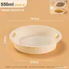 Caixa de Refeição Descartável Biodegradável Redonda de Amido de Milho Ecológica Caixa para Fast Food Embalagem para Levar Caixa Redonda com Separador para Sopas e Macarrão