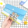 Bolsa de Documentos Mini de Dibujos Animados Cierre Broche Esmerilado Engrosada Bolsa para Billetes Japonesa Bolsa de Almacenamiento Bolsa de Documentos para Billetes de PP
