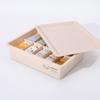 Caja de almacenamiento de ropa interior a prueba de polvo calcetines con tapa ropa interior artículos diversos almacenamiento clasificación rejilla sujetador ropa interior caja organizadora al por mayor