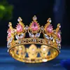 Corona Pequeña de Flor de Círculo Completo de Aleación Barroca Europea y Americana Empaque Accesorios de Gama Alta Decoración de Pastel de Cumpleaños Corona