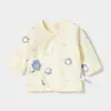 Camiseta de Medio Espalda para Bebé Recién Nacido, Ropa Interior Sin Costuras de Algodón Puro Clase A, Estilo Primavera y Otoño, Ropa Suave Amigable con la Piel Estilo Monje, Top para Bebé