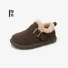 Zapatos para Niña Zapatos de Algodón de Dos Capas para Niños 2026 Nuevo Estilo Botas de Nieve para Bebé Niña Invierno Birkenstock Engrosado Felpa Piel Zapatos de Invierno