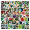 100 peças de diversos adesivos de grafite populares, materiais de colagem de animais fofos, embalagem com furo para pendurar, adesivos decorativos à prova d'água